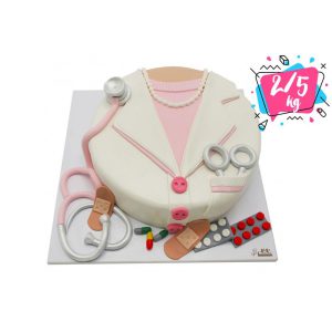 Lady Doctor Fondant Cake