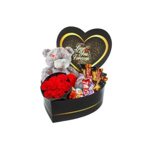 Teddy Rose Valentine Gift Box