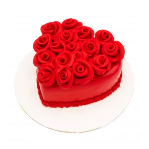 Rose Heart Fondant Cake