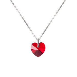 Red Heart Sterling Silver Necklace